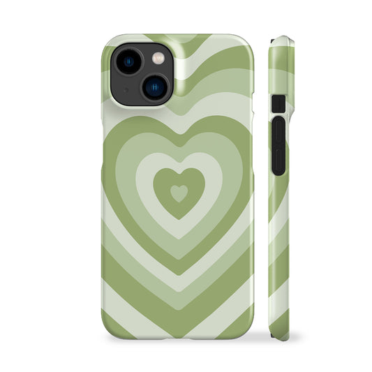 Retro Heart Green Phone Case