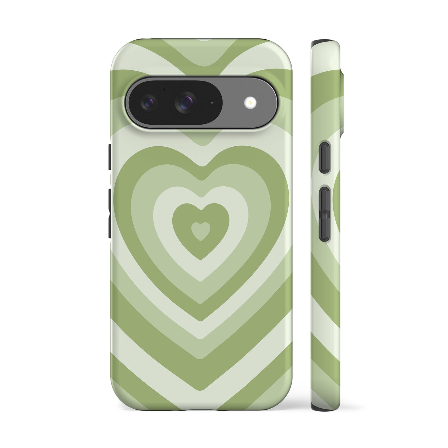 Retro Heart Green Phone Case