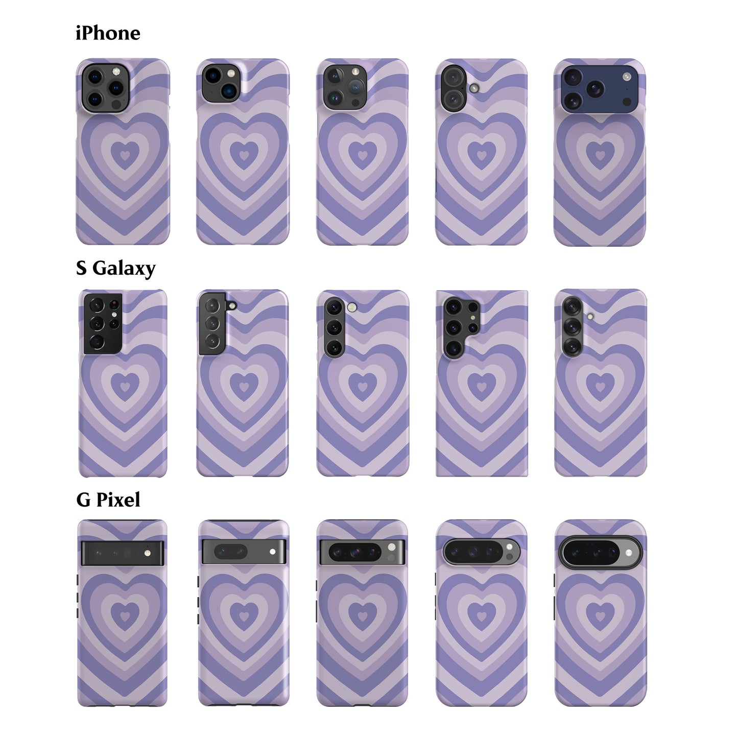Retro Heart Lilac Phone Case