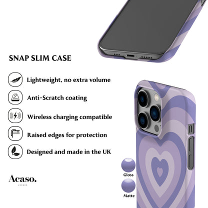 Retro Heart Lilac Phone Case