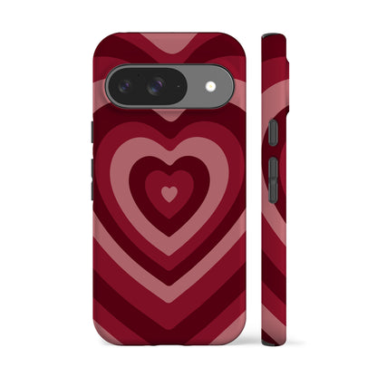 Deep Red Hearts Phone Case