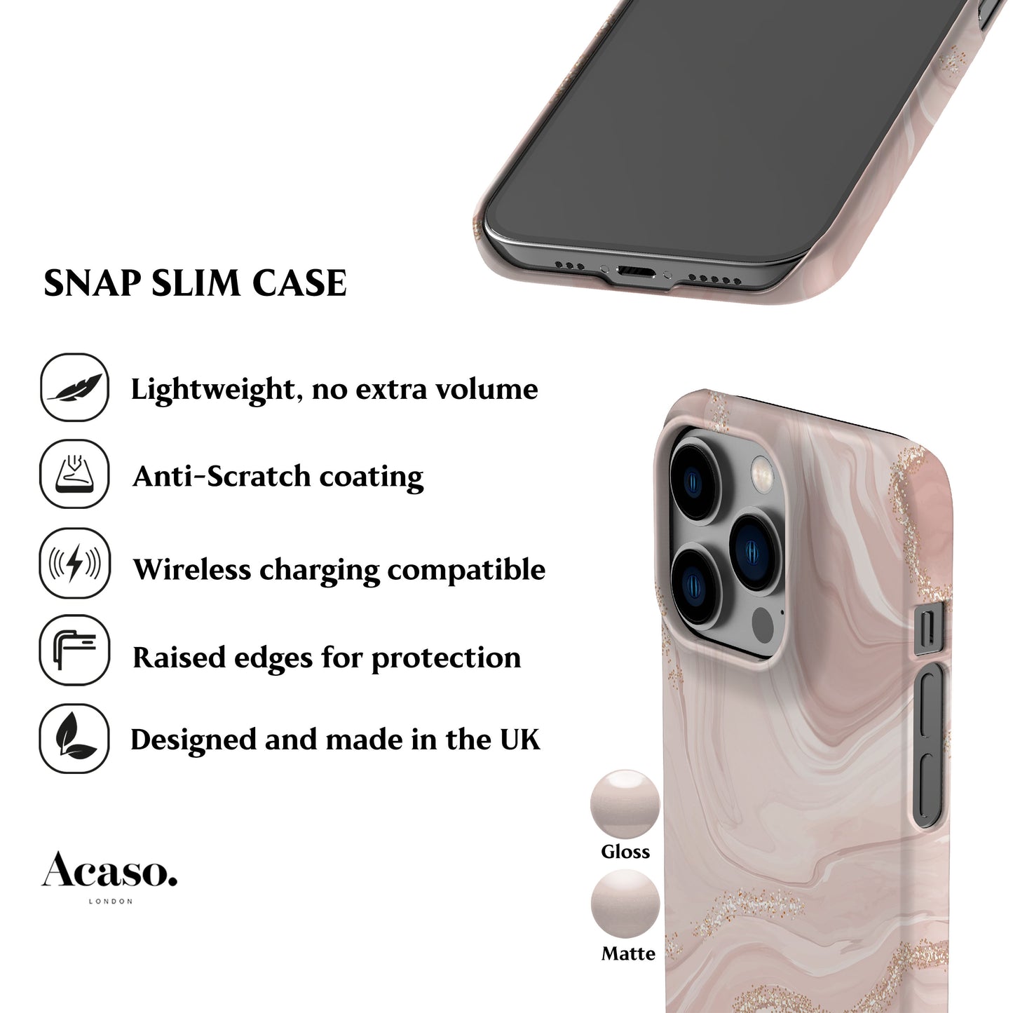 Rose Marble Phone Case