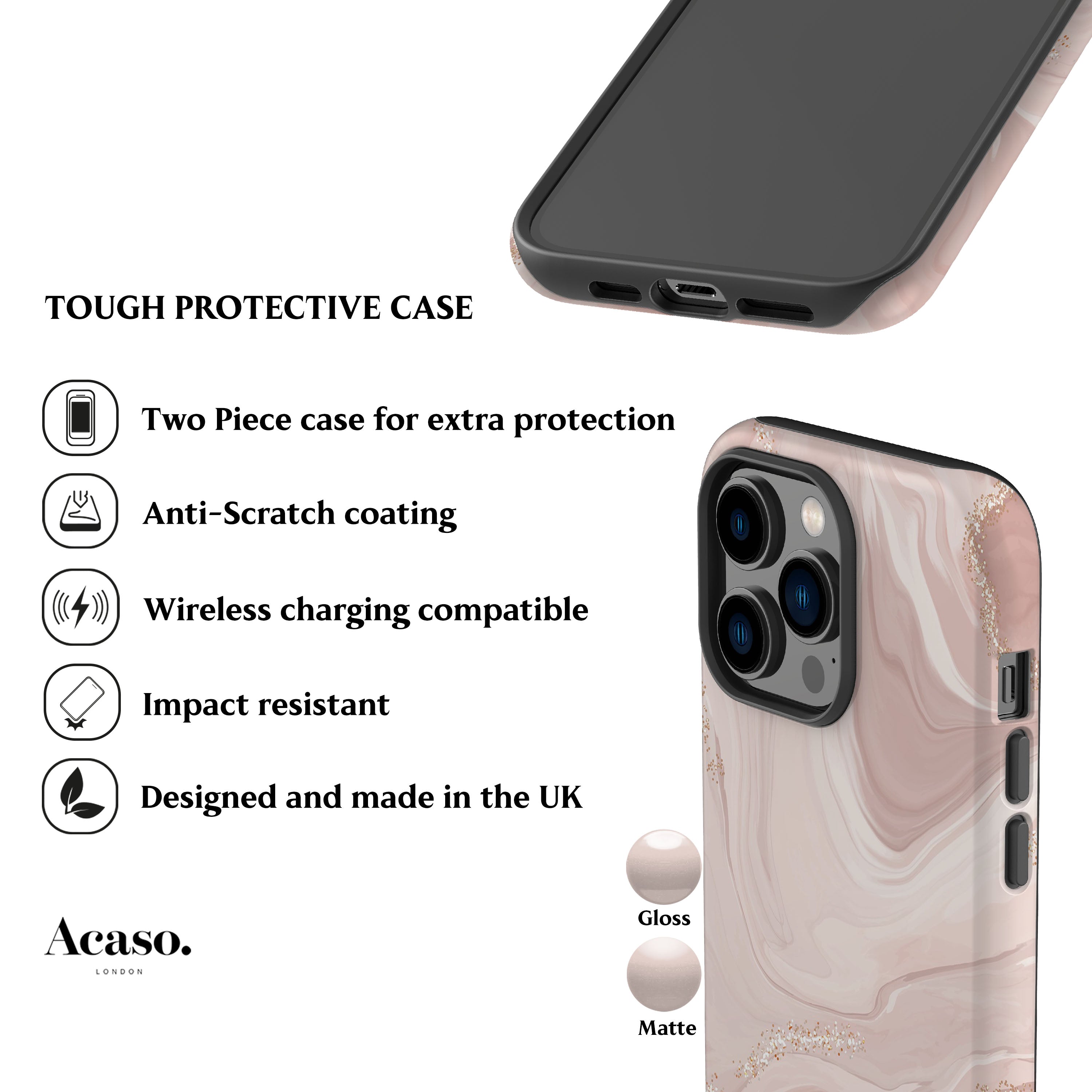 Rose Marble Phone Case
