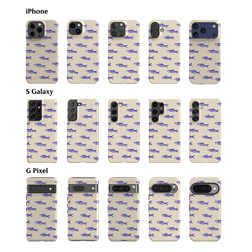 Blue Sardines Phone Case