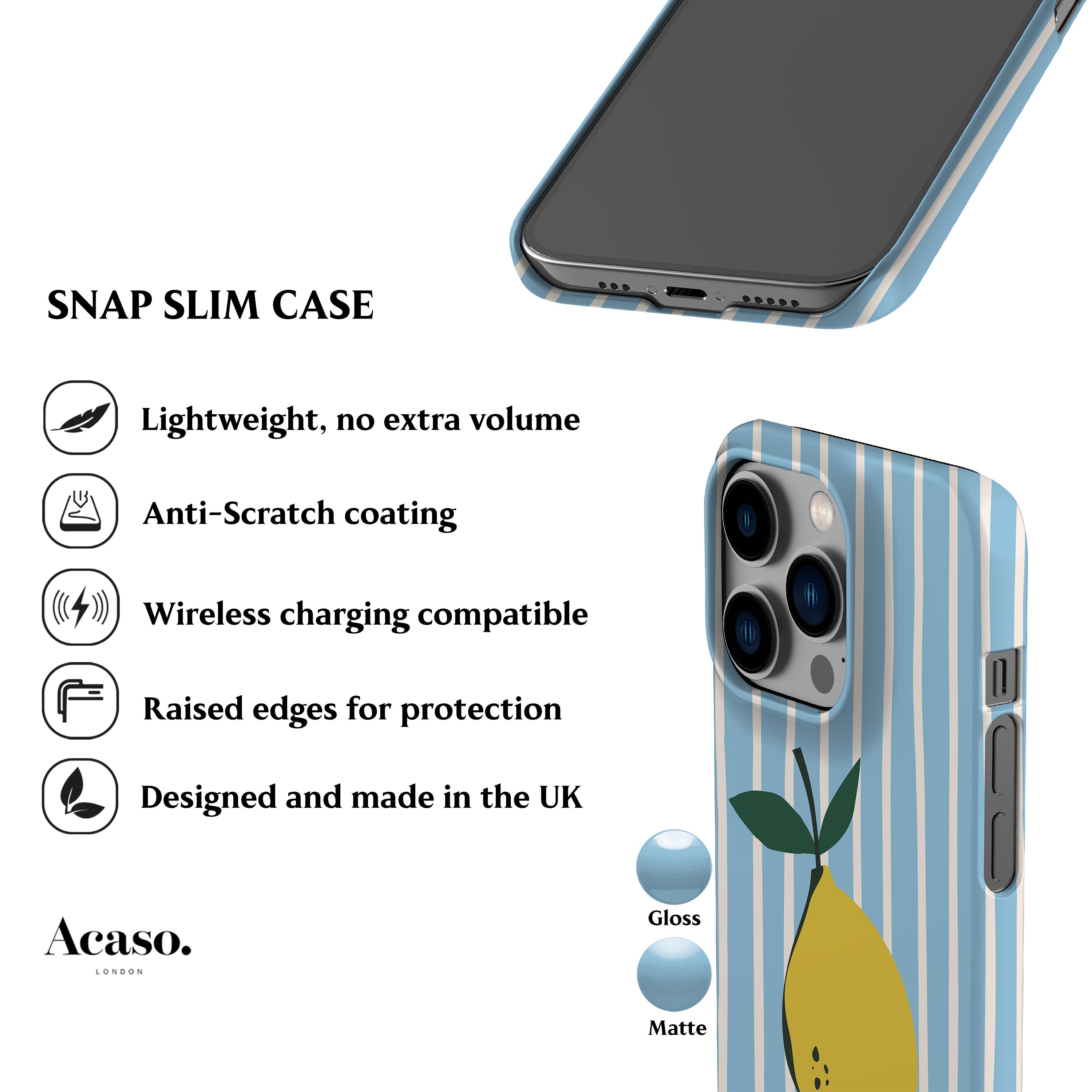 Sicily Lemon Blue Phone Case