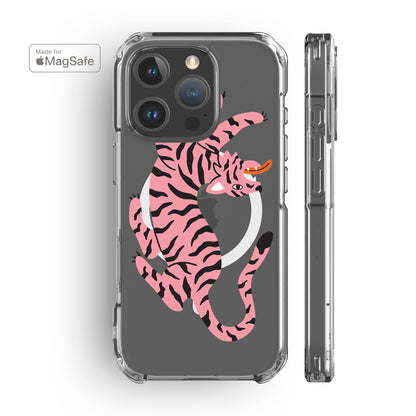 Silly Tiger Clear MagSafe iPhone Case