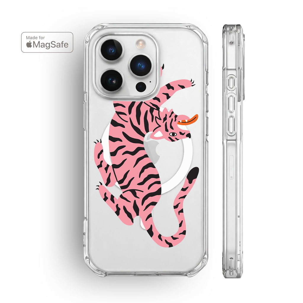 Silly Tiger Clear MagSafe iPhone Case