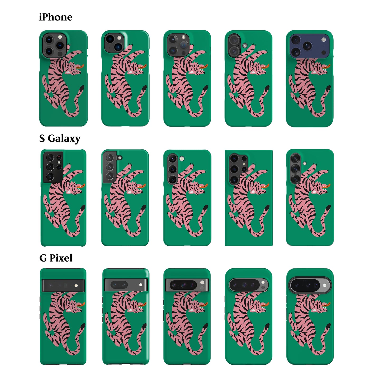 Bengal Tiger Green Phone Case