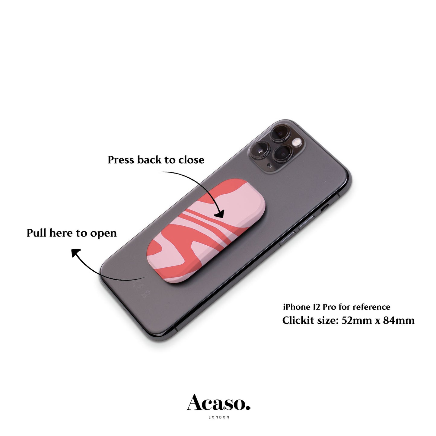 SIMPLE WAVES Pink Phone Grip