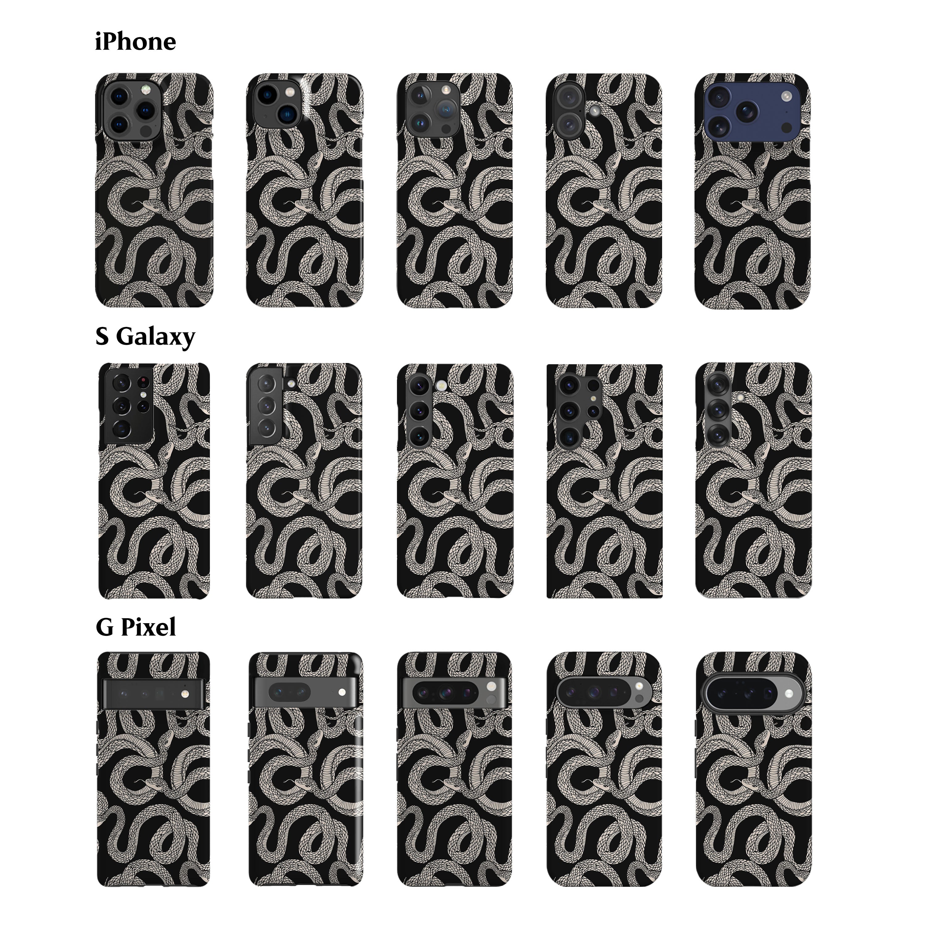 Black Snakes Phone Case