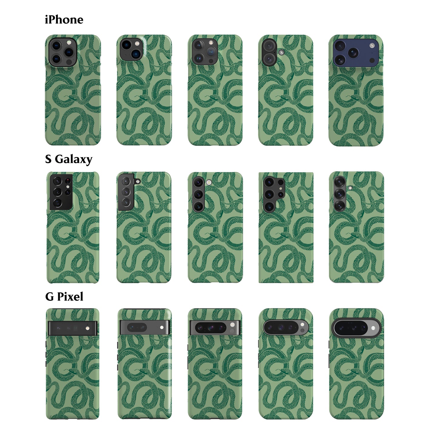 Green Snakes Phone Case
