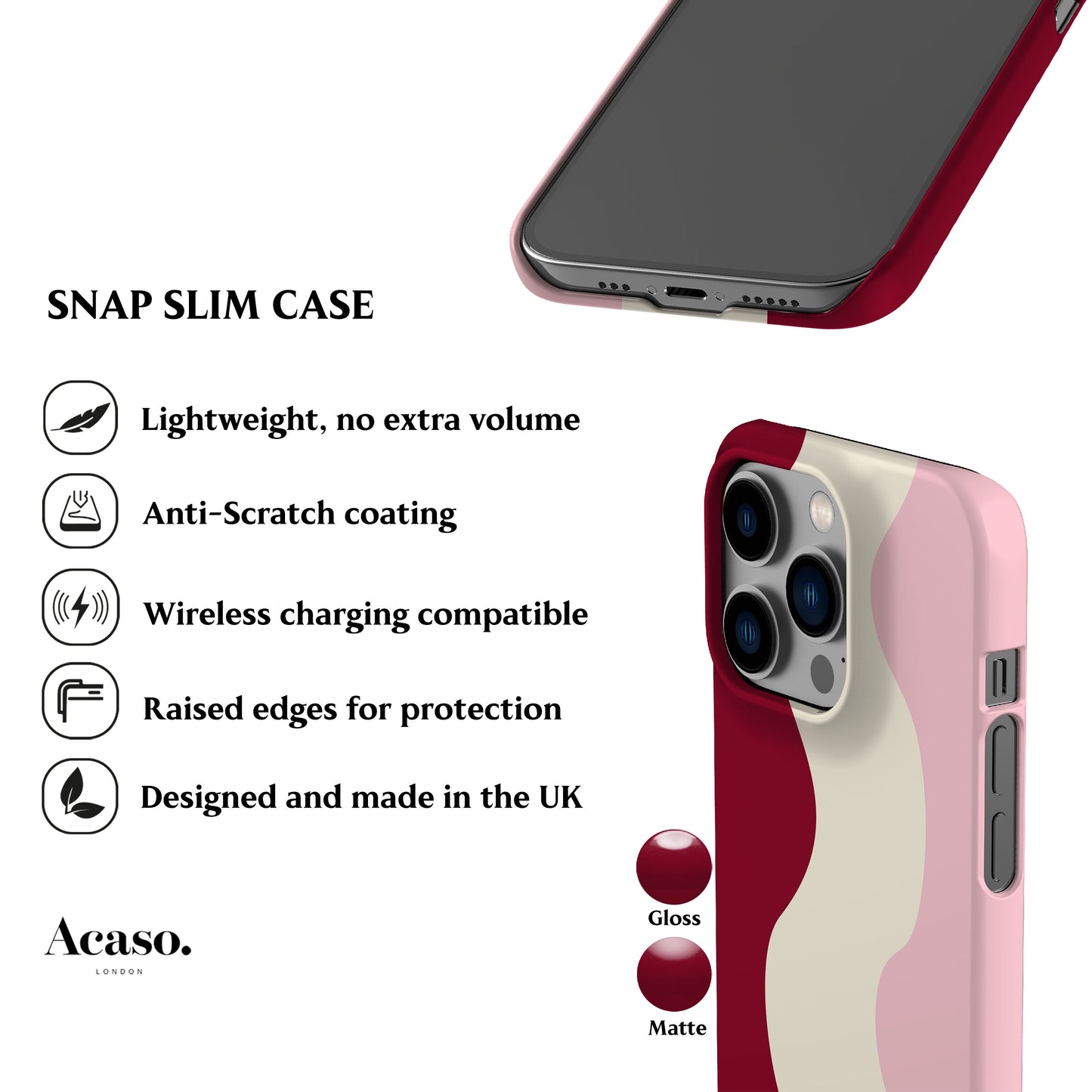 Soft Cream Maroon Pink Phone Case