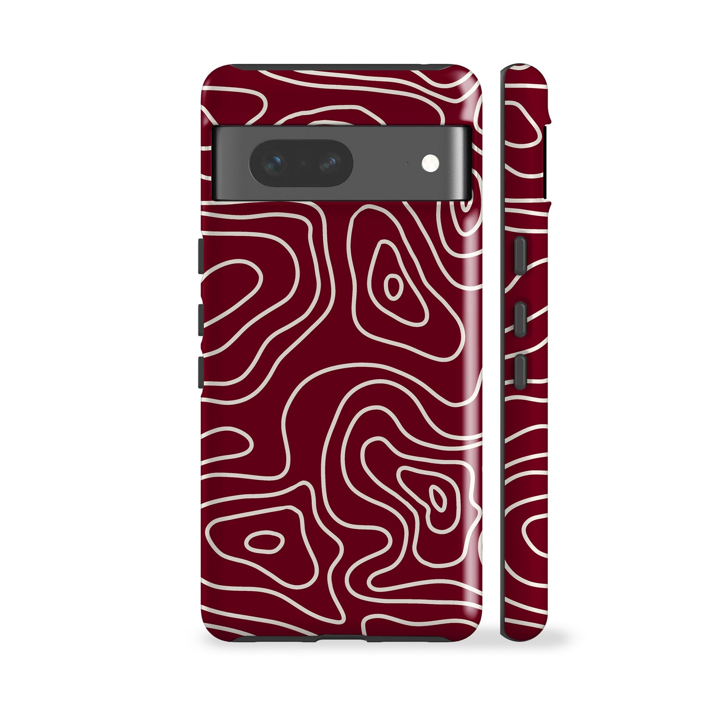 Soft Lines Burgundy Phone Case