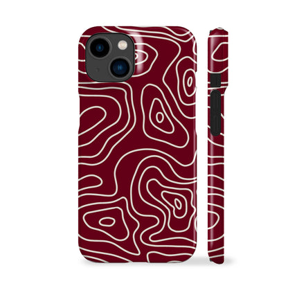 Soft Lines Burgundy Phone Case