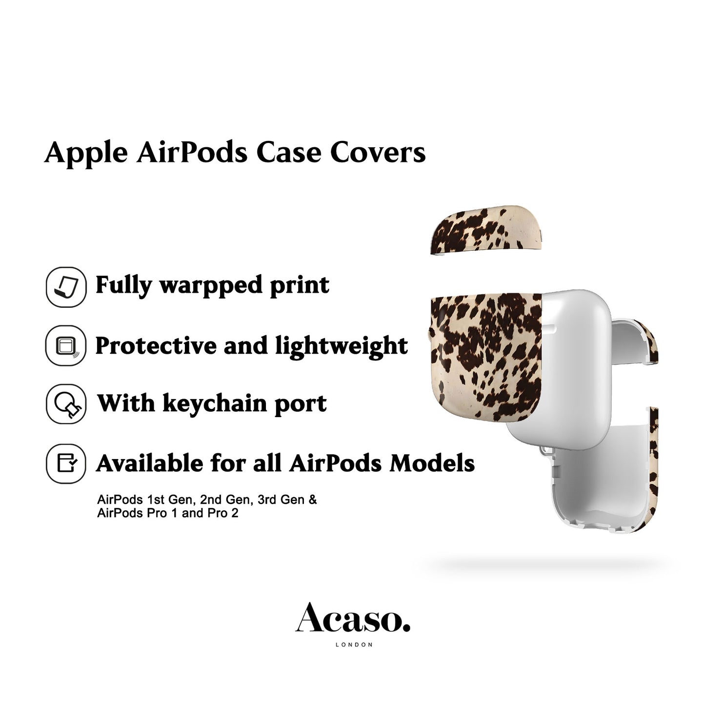Speckled Cow AirPods Case Cover