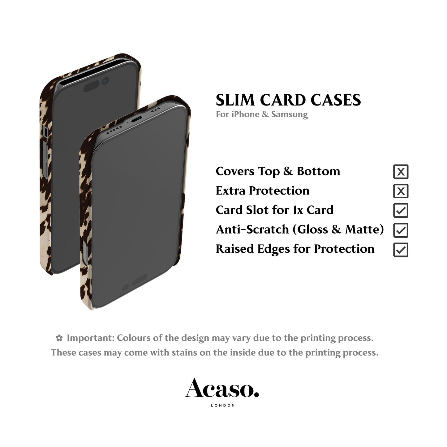 Speckled Cow Print Card Case