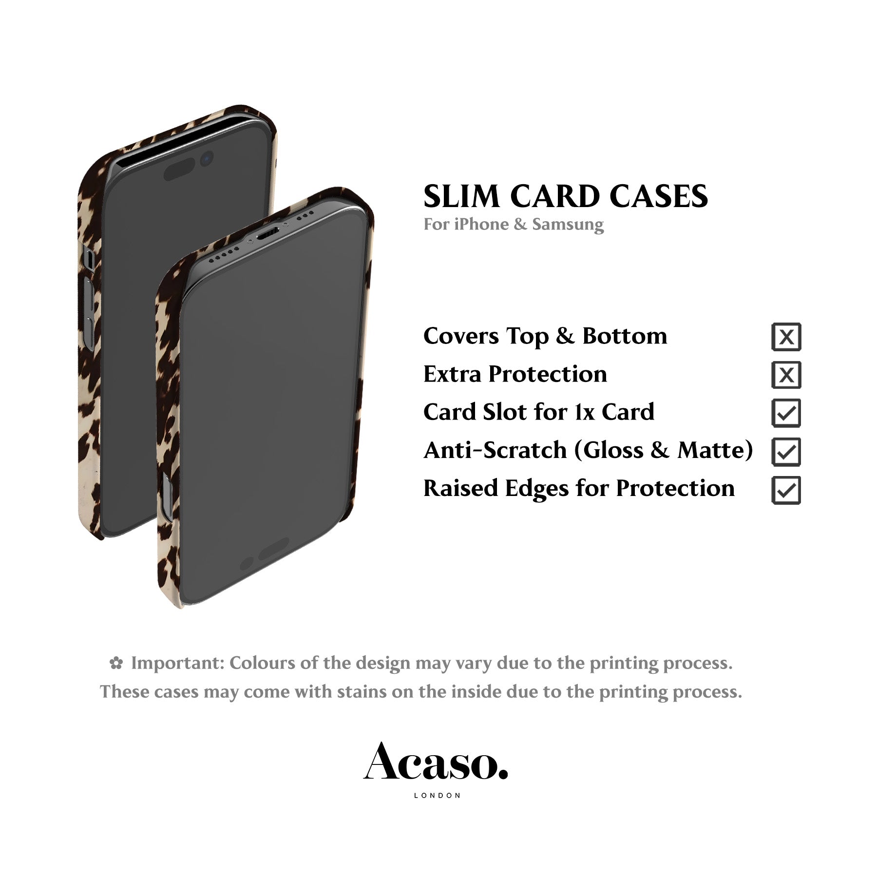 Speckled Cow Print Card Case