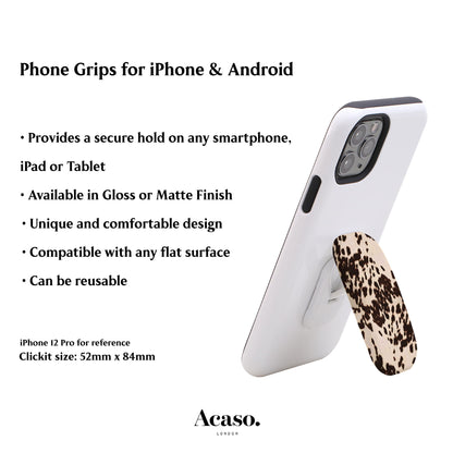 Speckled Cow Print Phone Grip