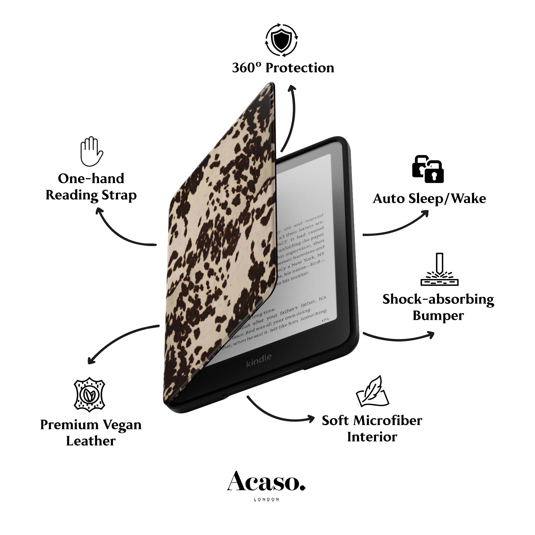 Speckled Cow Kindle Case