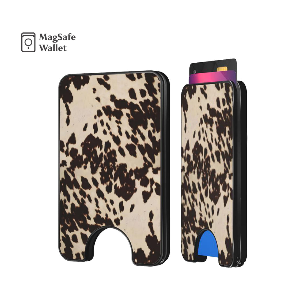 Speckled Cow Print Magnetic Phone Wallet