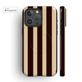 Resort Brown Beige Stripes MagSafe iPhone Case