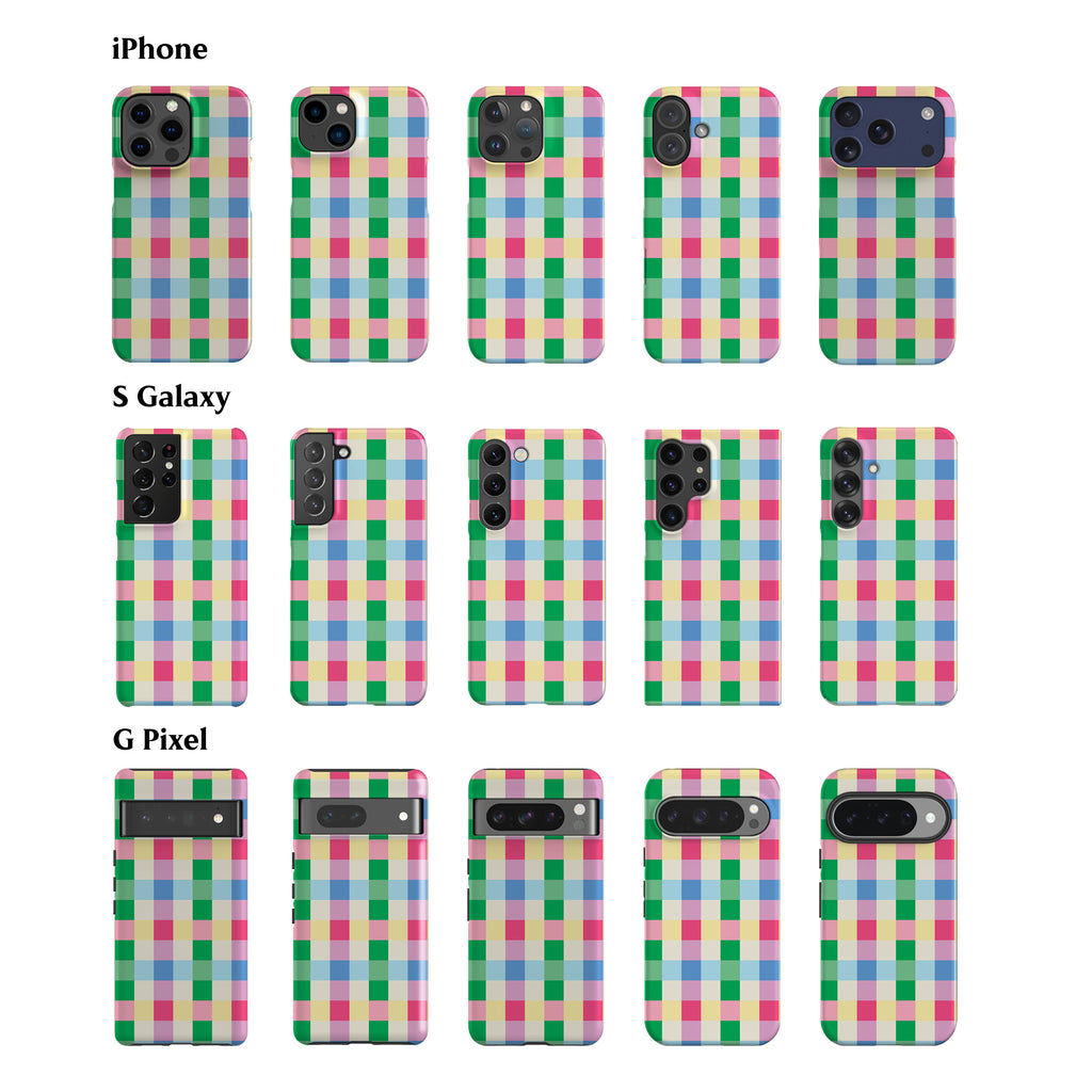 Bright Spring Checkers Phone Case