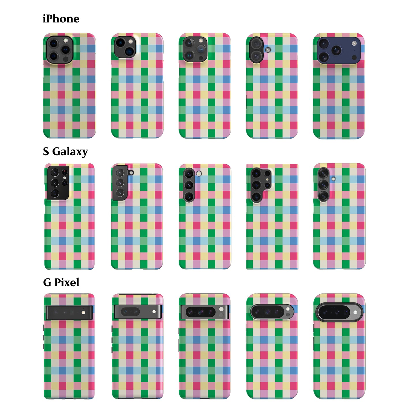 Bright Spring Checkers Phone Case