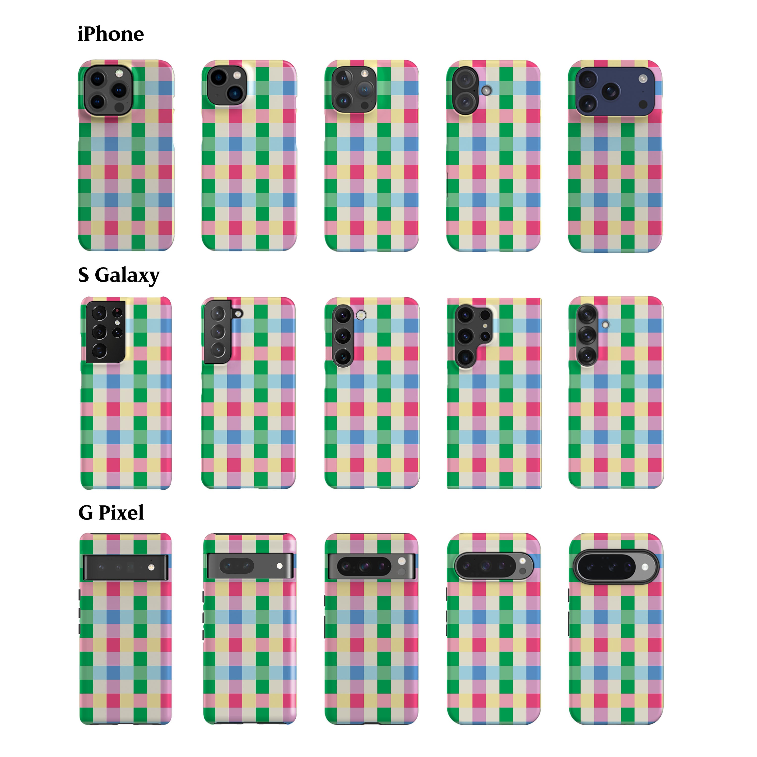 Bright Spring Checkers Phone Case