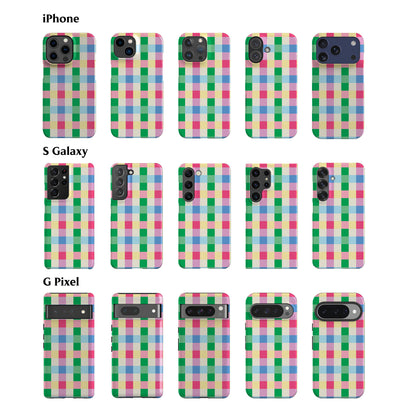 Bright Spring Checkers Phone Case