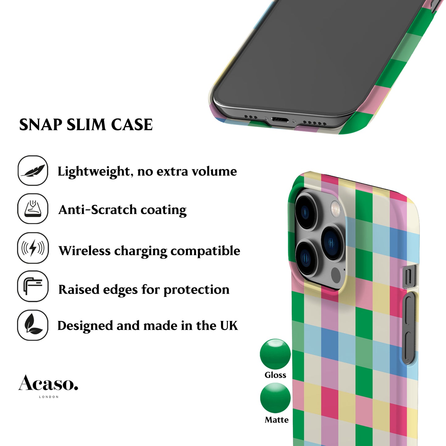 Bright Spring Checkers Phone Case