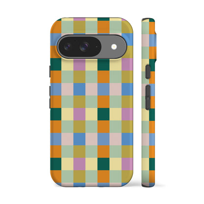 Pastel Spring Checkers Phone Case