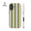 Spring Green Stripes Eco-Friendly Phone Case