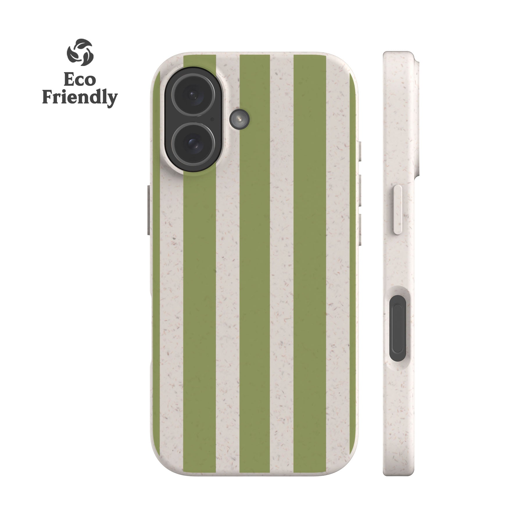 Spring Green Stripes Eco-Friendly Phone Case