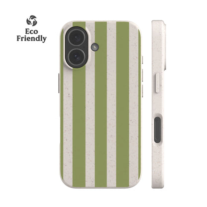 Spring Green Stripes Eco-Friendly Phone Case