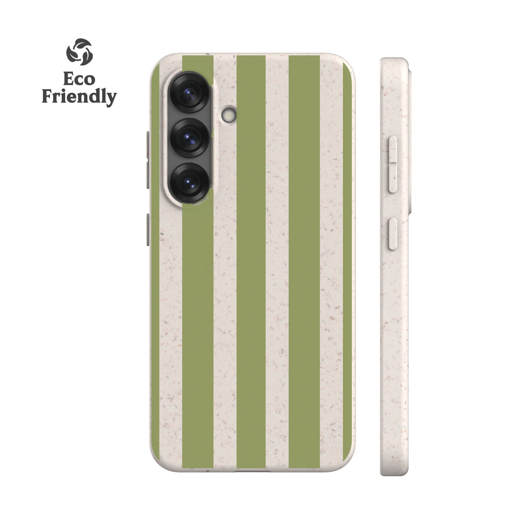 Spring Green Stripes Eco-Friendly Phone Case