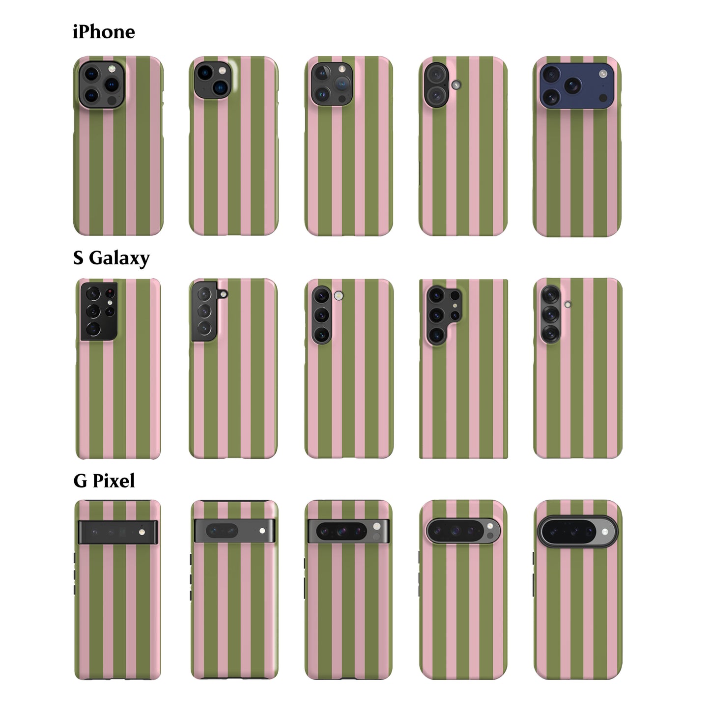 Spring Green Stripes Phone Case