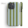 Spring Green Stripes MagSafe iPhone Case