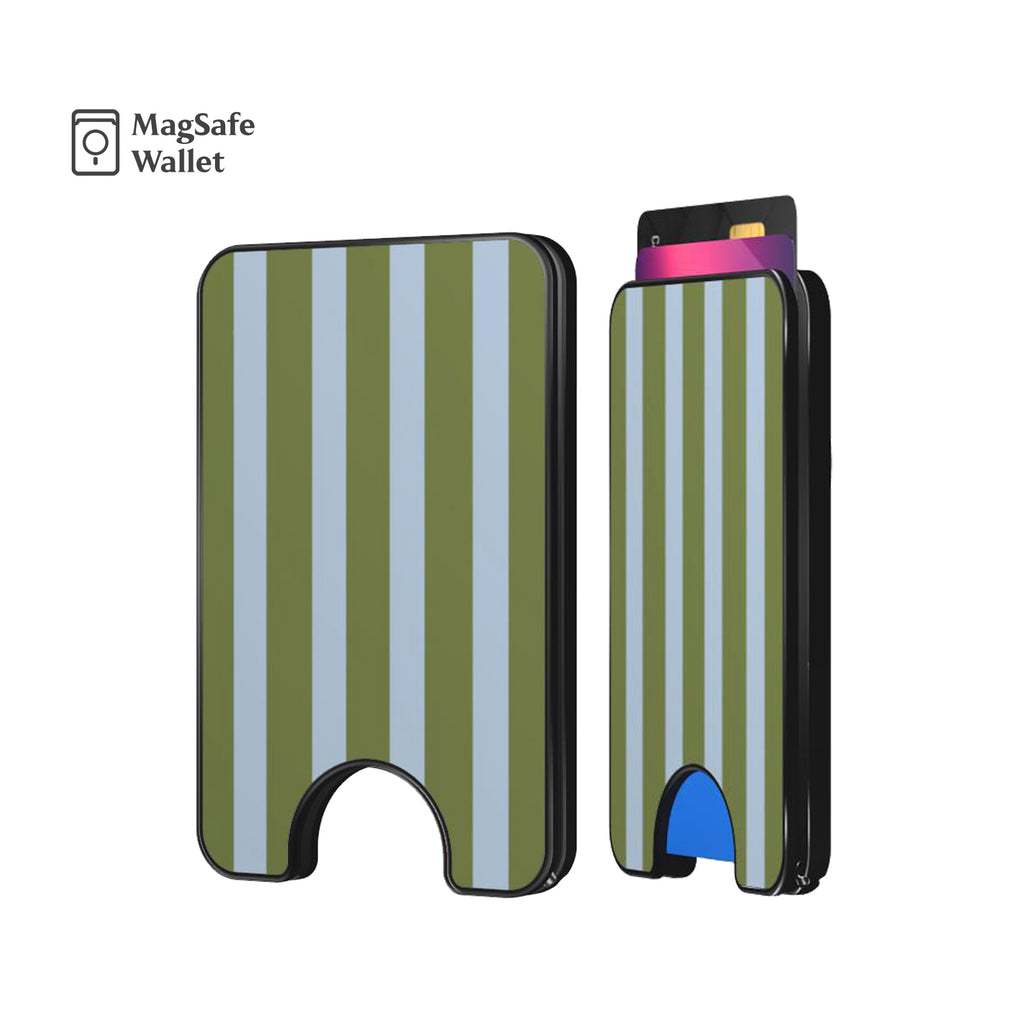 Spring Green Stripes Magnetic Phone Wallet