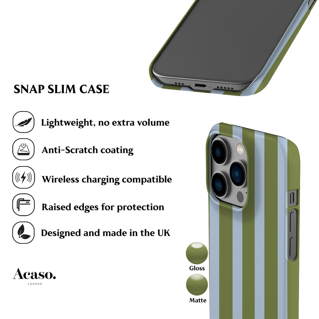 Spring Blue Stripes Phone Case