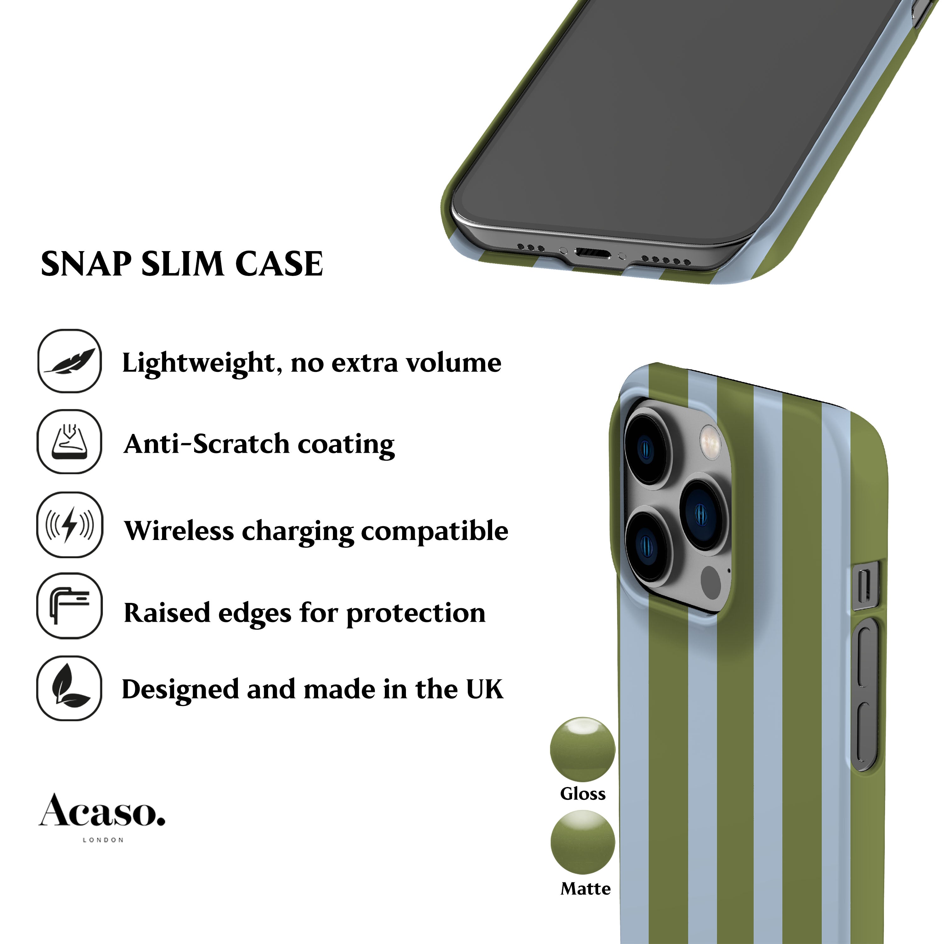 Spring Blue Stripes Phone Case
