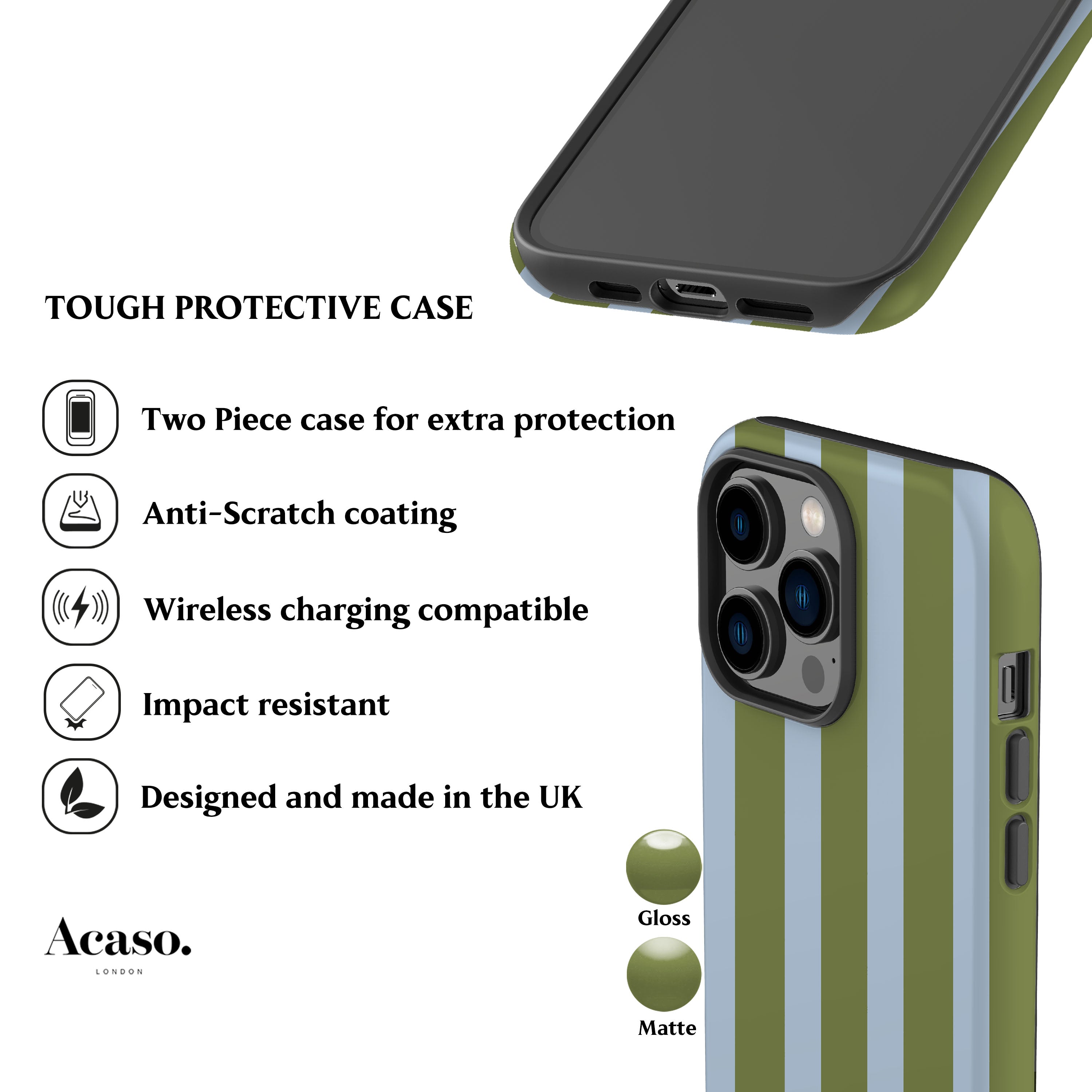 Spring Blue Stripes Phone Case