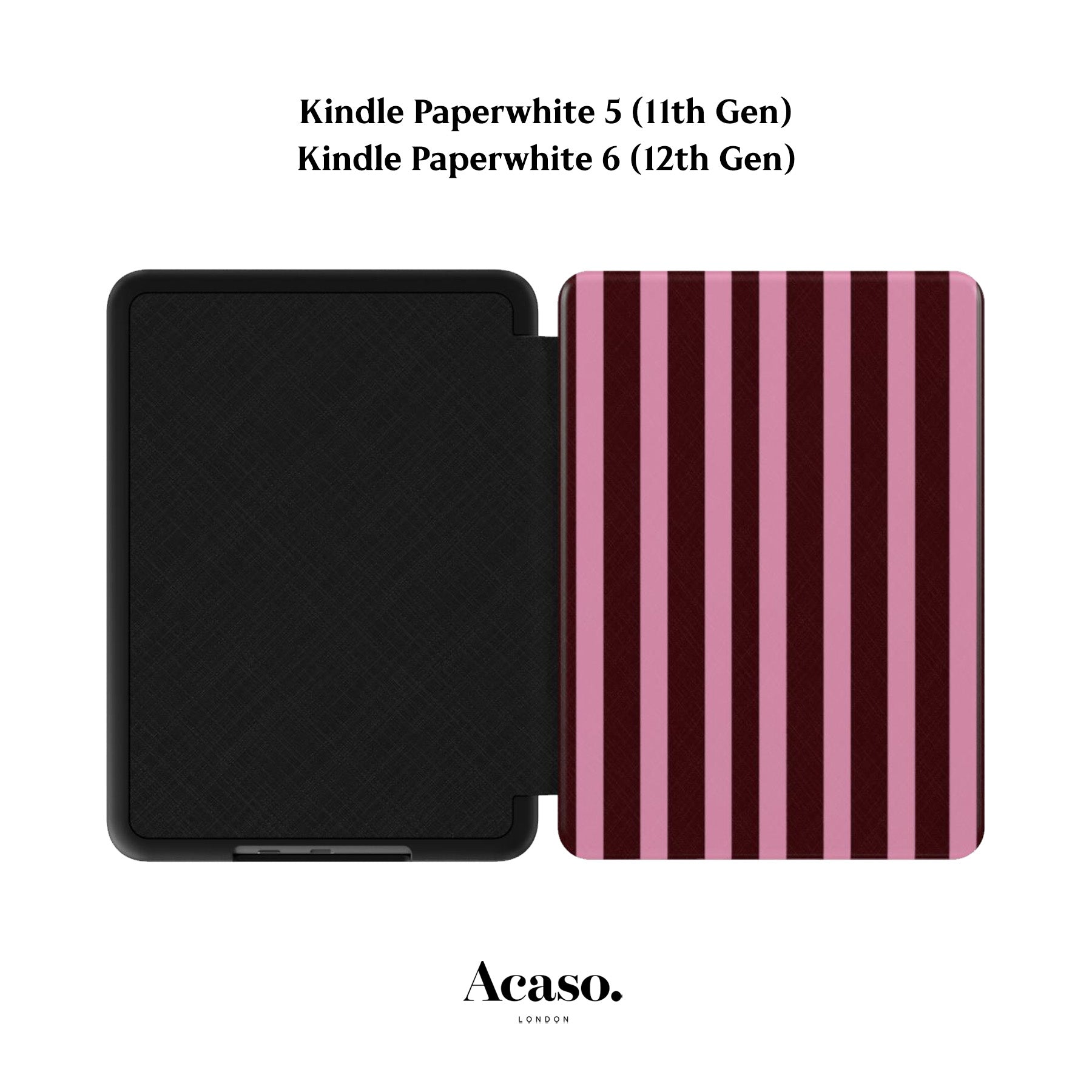 Spring Maroon Stripes Kindle Case