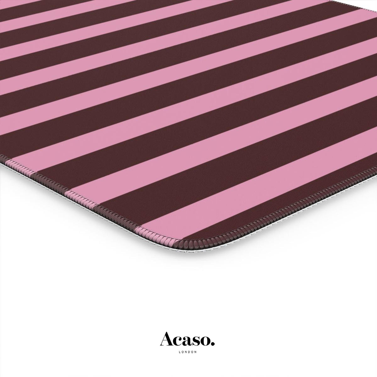 Spring Maroon Stripes Desk Mat