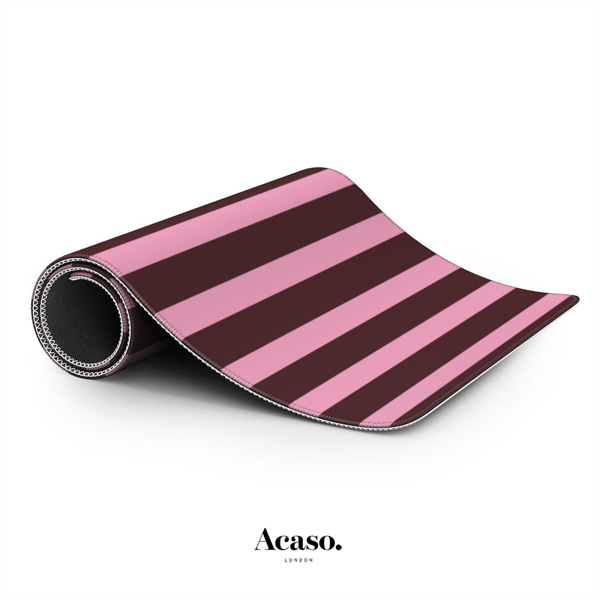 Spring Maroon Stripes Desk Mat