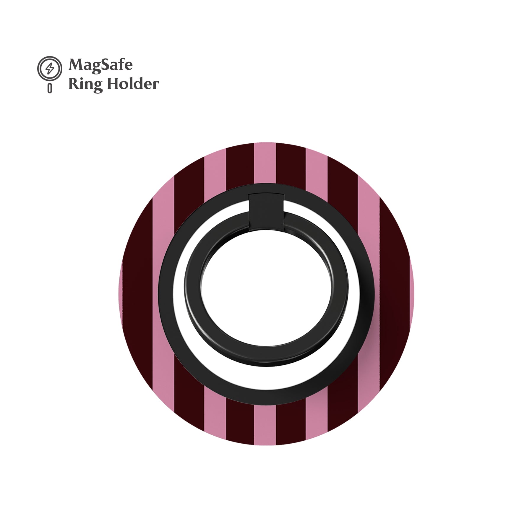 Spring Maroon Stripes MagSafe Ring Holder