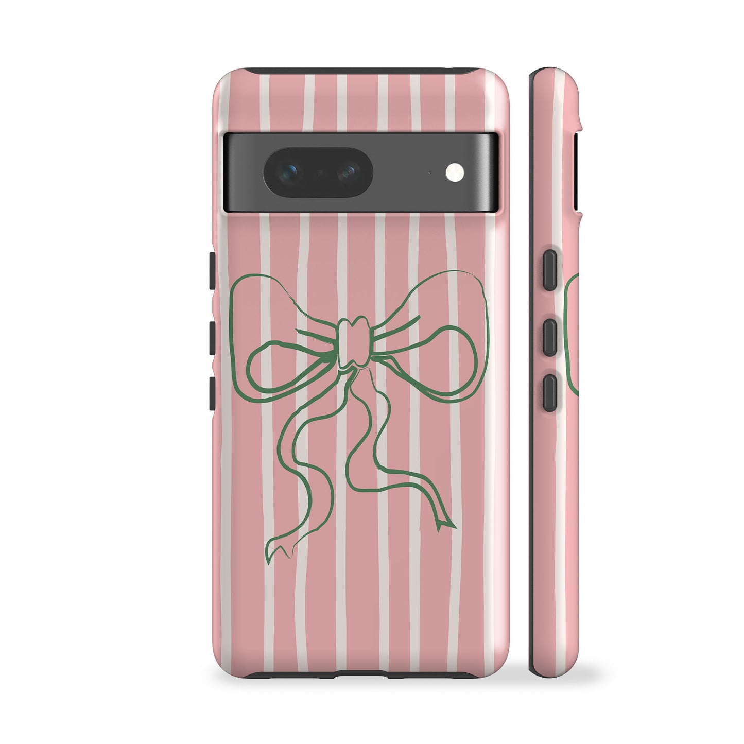 Striped Bow Pink Phone Case