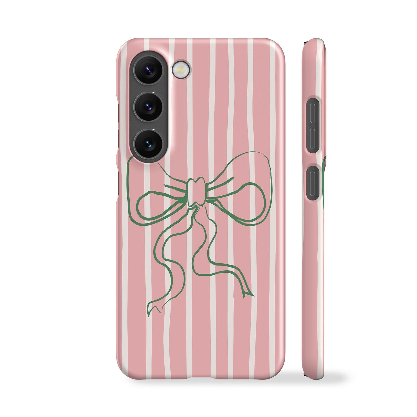 Striped Bow Pink Phone Case