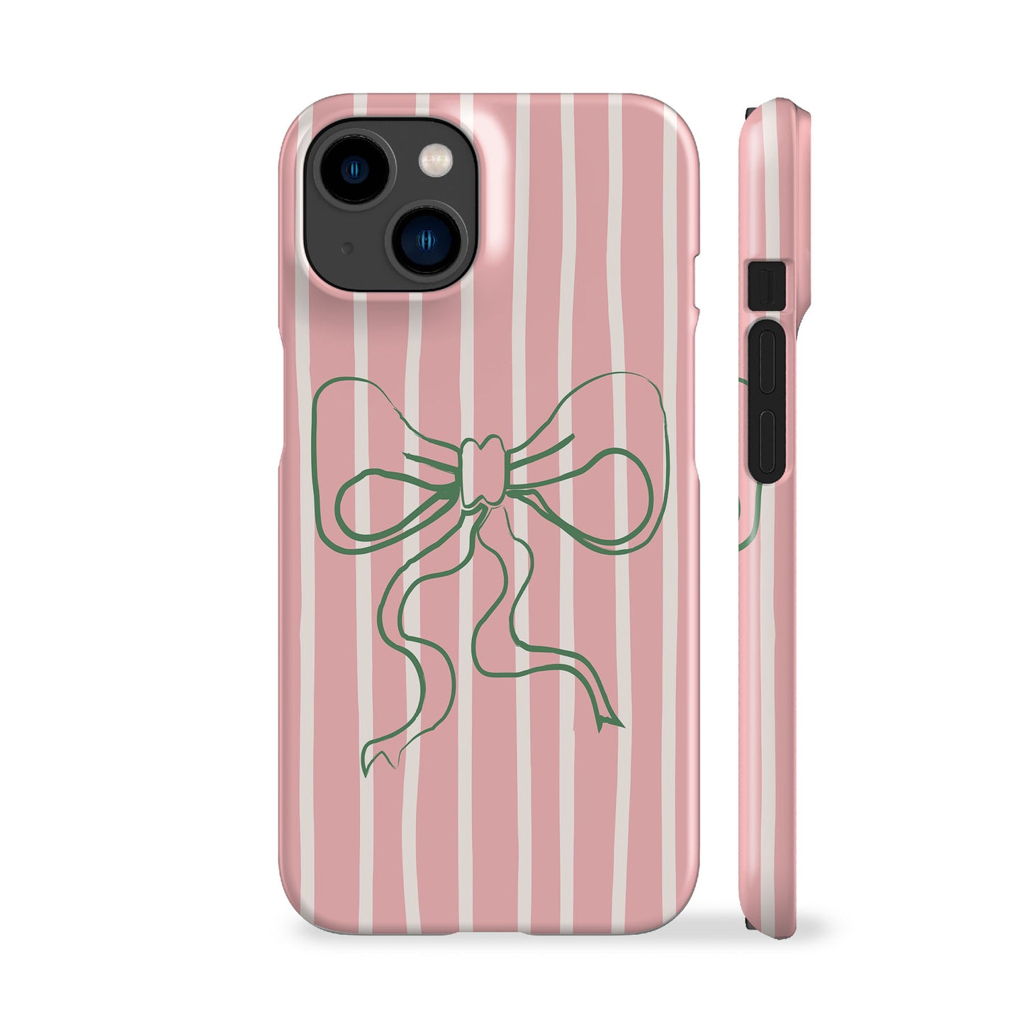 Striped Bow Pink Phone Case