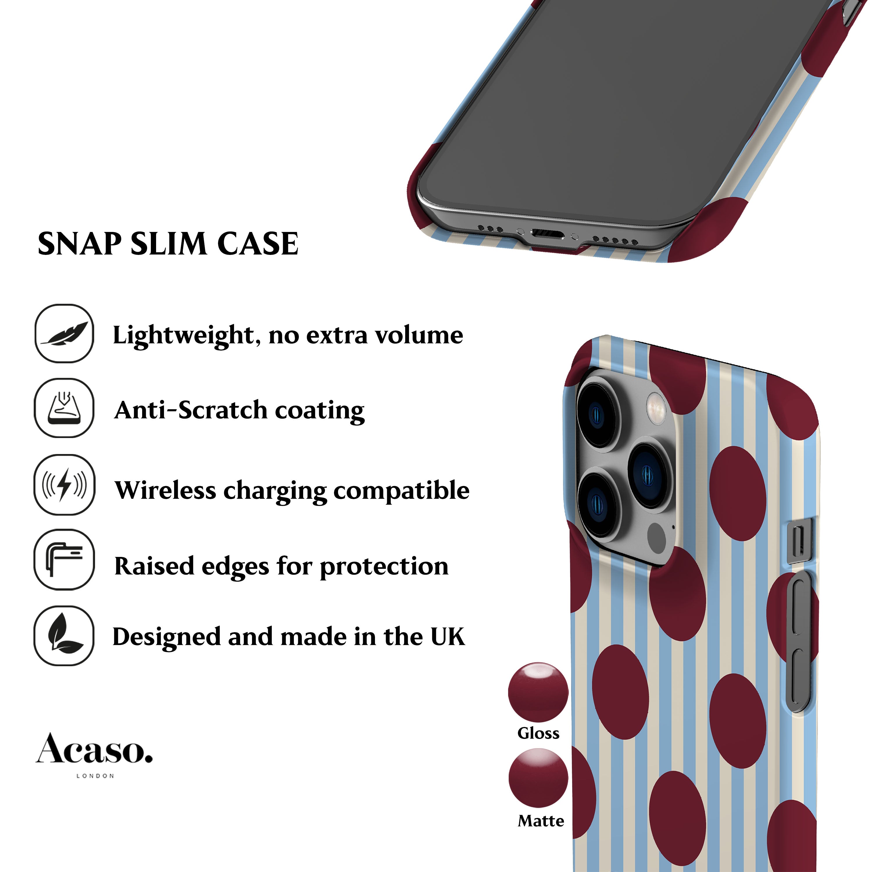 Striped Feria Ruby Dots Phone Case