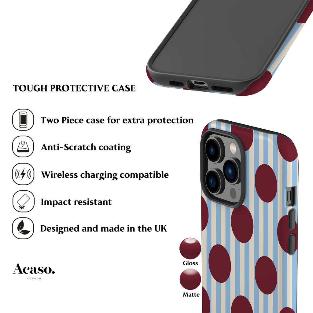 Striped Feria Ruby Dots Phone Case